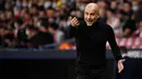 Pep Guardiola sangat berambisi membawa Manchester City menjadi juara Liga Champions. Prestasi juru taktik berkepala plontos itu cukup apik dengan membawa Barcelona juara Liga Champions pada musim 2008/2009 dan 2010/2011. (AFP/Oscar Del Pozo)