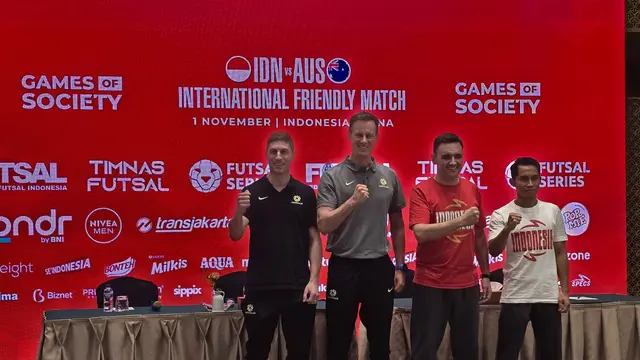 Timnas futsal Indonesia dan Australia menghadiri gala dinner
