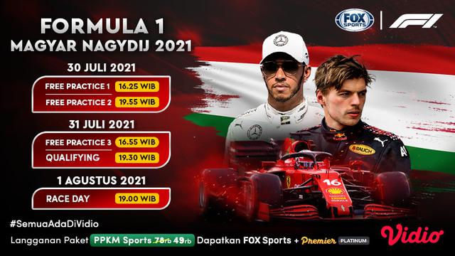 Jadwal Live Streaming F1 Hungaria: Magyar Nagydij 2021 ...