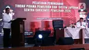 Kabareskrim Komjen Pol Listyo Sigit Prabowo memberi arahan pada penutupan Pelatihan Penanganan Tindak Pidana Pemilihan dan Laporan Sentra Gakumdu Pemilihan 2020, Jakarta, Kamis (27/2/2020). Pengarahan diberikan untuk Dirreskrimum hingga Kasubdit I/Kamneg Polda se-Indonesia (Liputan6.com/Johan Tallo)