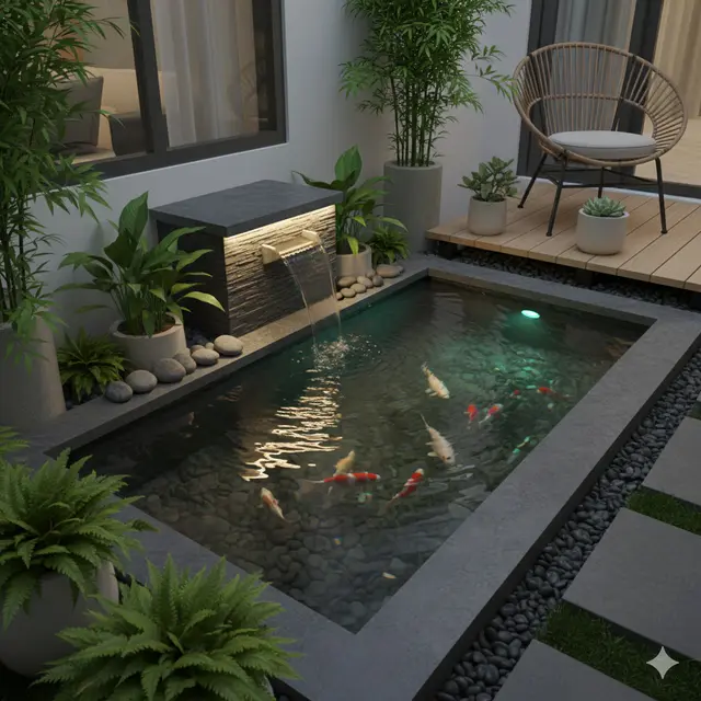 Model Kolam Ikan Minimalis Ukuran 1 Meter