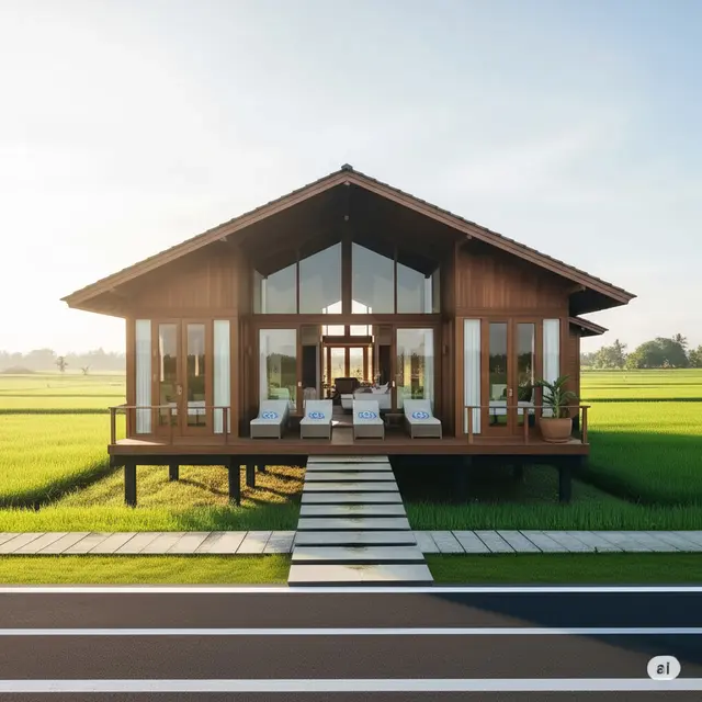 8 Inspirasi Rumah Sederhana Pinggir Sawah Tapi Mewah untuk Hunian Impian