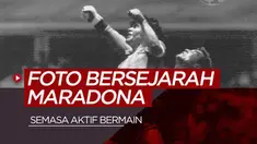 Berita motion grafis 5 foto dari momen bersejarah Diego Maradona semasa aktif bermain.