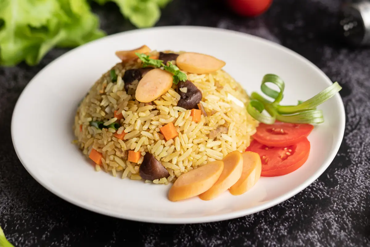 resep nasi goreng sosis jamur