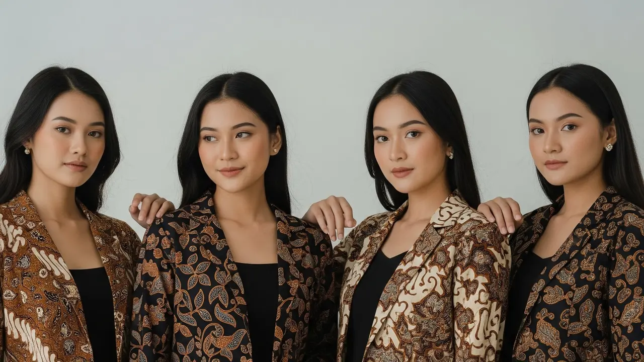 Model Jas Batik Wanita Modern