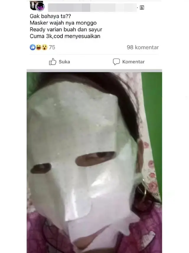 6 Potret Kesalahan Orang Pakai Sheet Mask Ini Kocak, Jadi Tidak Maksimal