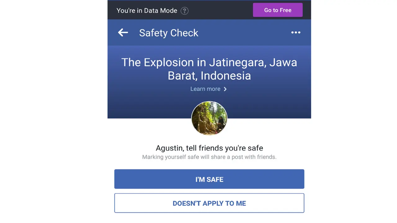 Facebook Safety Check