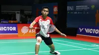 Aksi Tunggal putra Indonesia, Hendry Leander di ajang BNI Badminton Asia Junior Championship 2024. (Dok PBSI)