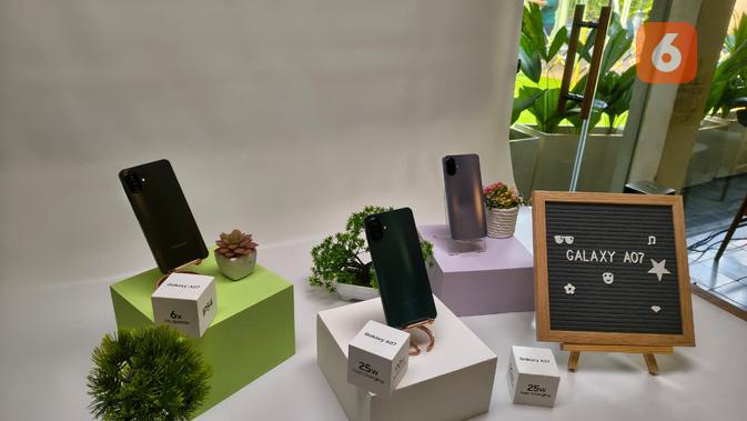Samsung Galaxy A07 resmi meluncur di Jakarta, Senin (25/8/2025). (Liputan6.com/ Matahari Kartika Purusakara)