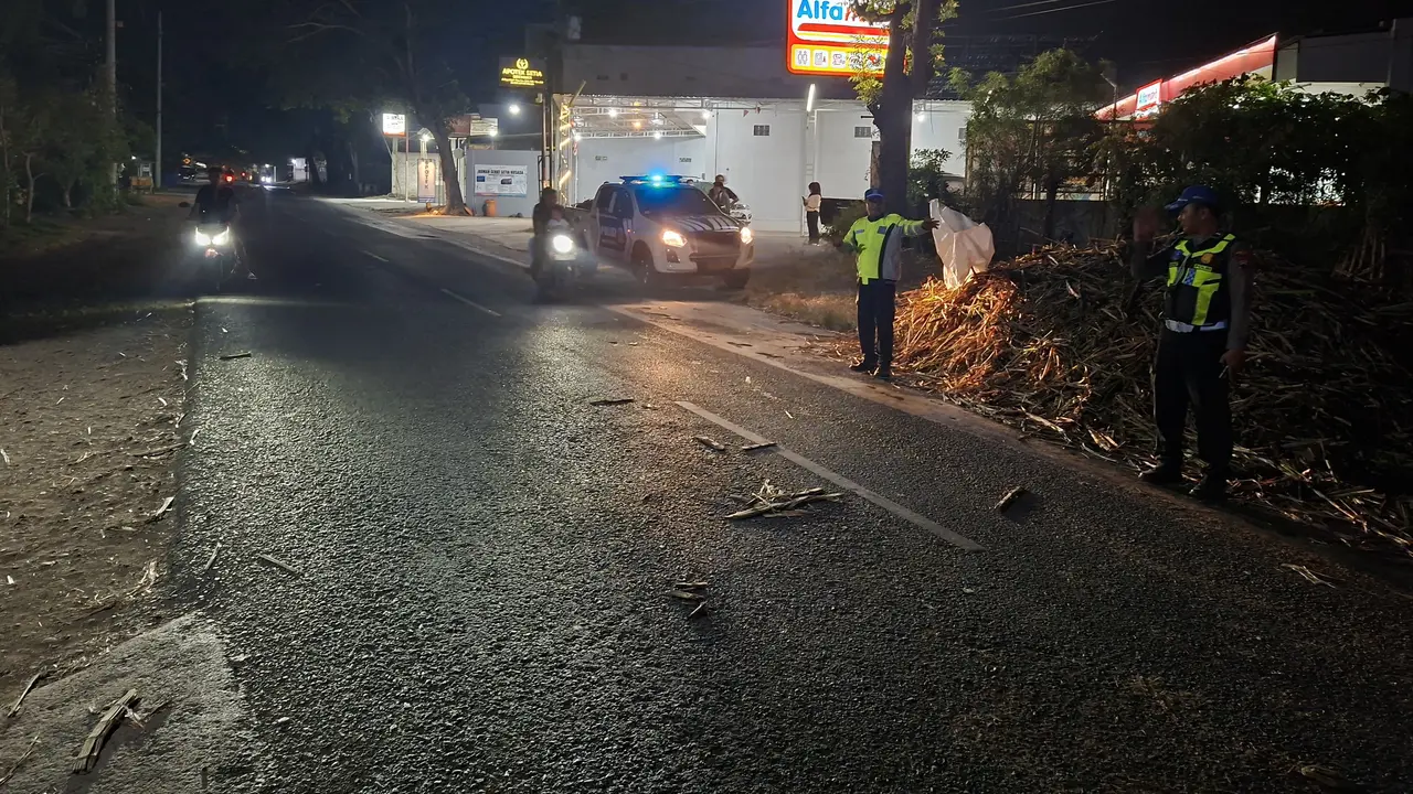 Lokasi kecelakaan truk oleng dan hantam sepeda motor di Pati, Jawa Tengah. (Dok. Istimewa)