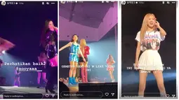 Saking cantiknya, Audi Marissa menyebut Jisoo, Jennie, Rose dan Lisa ini seperti barbie. Dapat finger love dari Jisoo, Audi Marissa histeris karena tak menyangka ia akan di notice oleh salah satu member tertua Blackpink itu. Interaksi para member di atas panggung pun bikin Audi Marissa merasa gemas sendiri. Merupakan fans sejati, di beberapa momen Audi mengaku gemetar melihat story Instagramnya. (Liputan6.com/IG/@audimarissa)