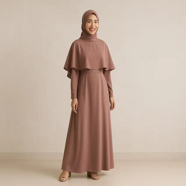Model Gamis Bridesmaid Terbaru/Ilustrasi oleh AI