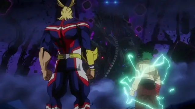 Deku dan All Might vs Wolfram
