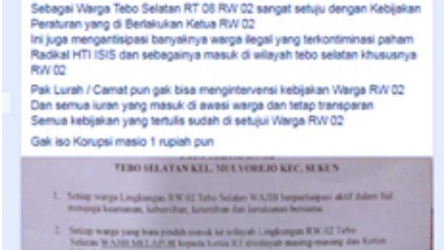 Viral Tata Tertib RW 02 Kelurahan Mulyorejo di Kota Malang Disebut Komersil
