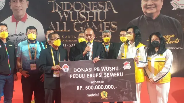 Indonesia Wushu All Games 2021 Kirim Bantuan untuk Korban Gunung Semeru