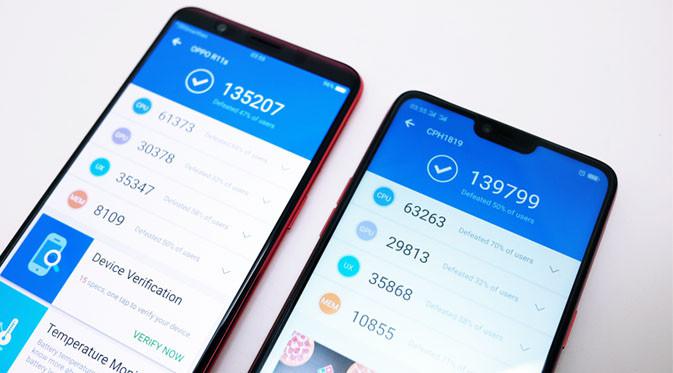 Skor Antutu Oppo F7. (Doc: Istimewa)