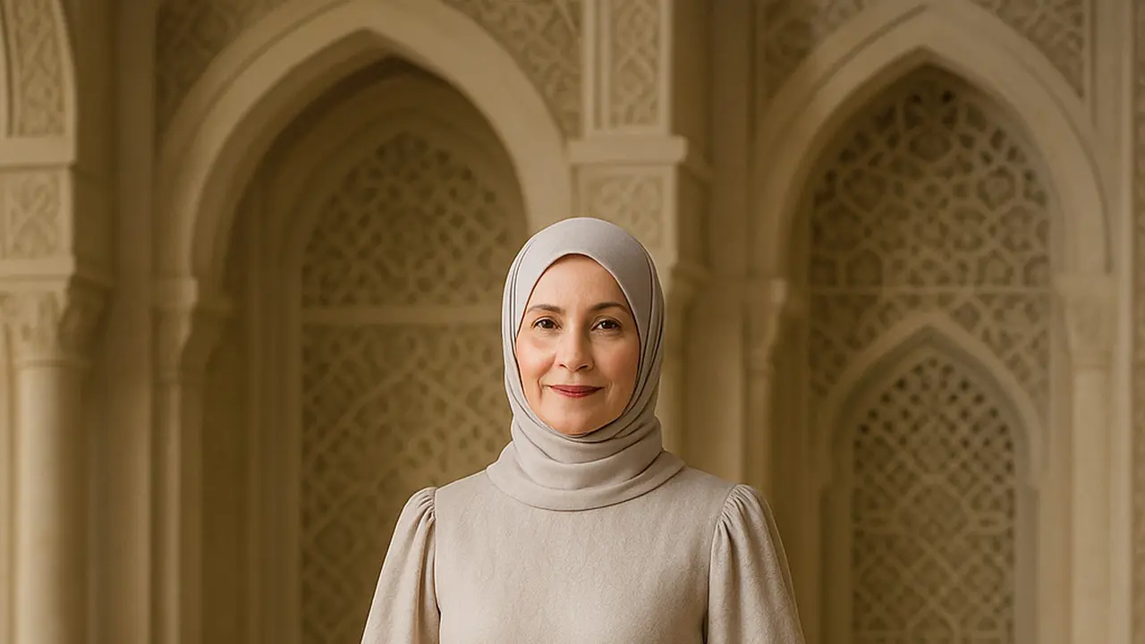 Gamis Embos untuk Kondangan Ibu-Ibu Usia 50 Tahunan