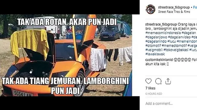 Berbagai hal bisa dijadikan Meme menarik, tidak terkecuali yang berkaitan dengan otomotif.