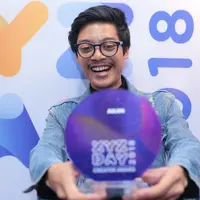 Aulion bangga bisa mendapatkan penghargaan di ajang XYZ Day 2018. (Adrian Putra/Bintang.com)