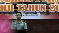Bertempat di Rupatama Mabes Polri, Jumat (27/12/13), Sutarman menyampaikan jika dalam kurun waktu 2013, polisi telah menyelamatkan uang negara sebesar Rp 915 miliar (Liputan6.com/ Johan Tallo)