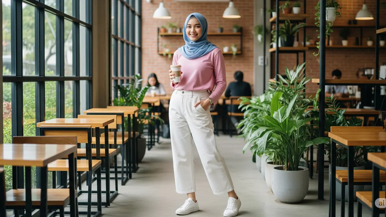 Padu Padan Model Celana Lebar yang Nyaman dan Stylish/Ilustrasi AI