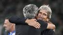 Hasil tersebut memastikan skuad asuhan Manuel Pellegrini tersebut finis di posisi lima besar klasemen akhir Liga Spanyol. (AFP/Cristina Quicler)