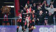 Antoine Semenyo dan Evanilson mencetak gol yang membawa Bournemouth meraih kemenangan mengejutkan 2-1 atas Manchester City. (AP Photo/Kirsty Wigglesworth)