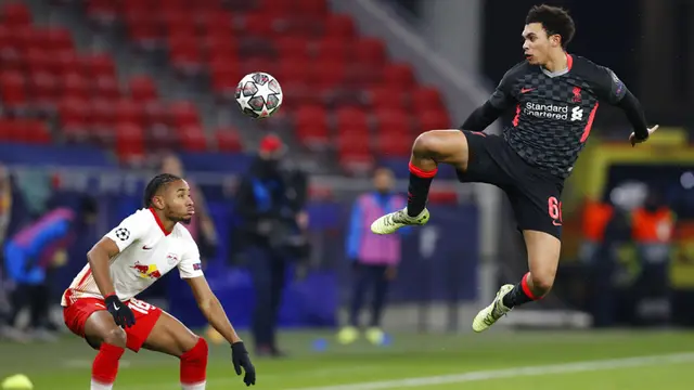 FOTO: Liverpool Pecundangi Leipzig pada Leg Pertama Babak 16 Besar Liga Champions