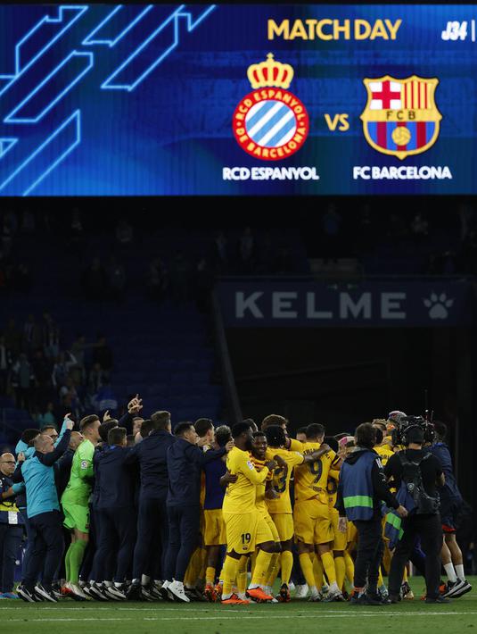 <p>Tiga kekalahan terjadi lawan Rayo Vallecano, Almeria dan Real Madrid, semuanya di laga tandang. (AP Photo/Joan Monfort)</p>