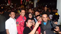 Presiden Jokowi menyapa warga Yogyakarta jelang pergantian tahun, Selasa (31/12/2019) malam. (Biro Pers, Media, dan Informasi Sekretariat Presiden)
