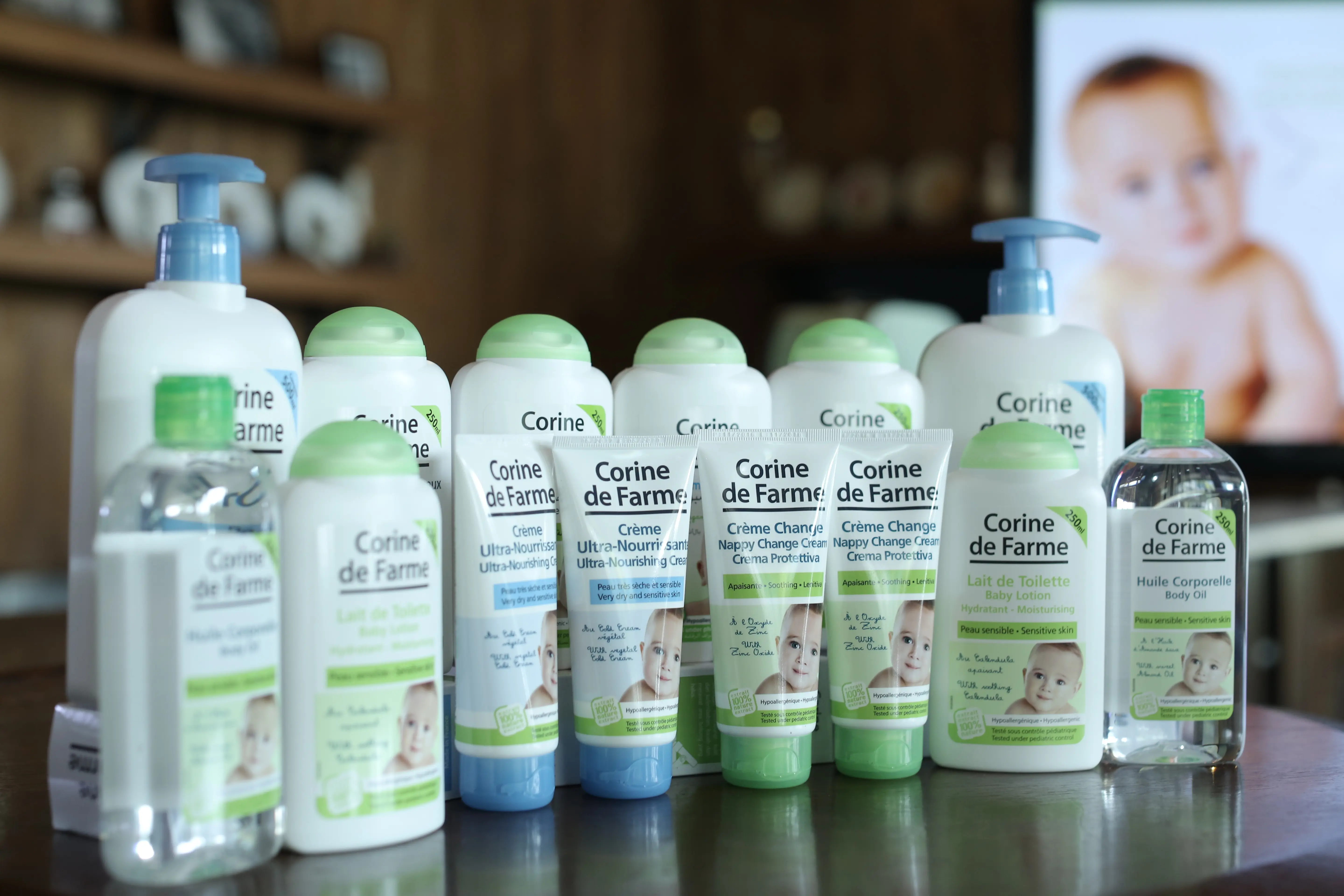 Delapan rangkaian produk terbaru	Corine de Farme untuk perawatan kesehatan kulit bayi. (Sumber foto: Daniel Kampua/Bintang.com)