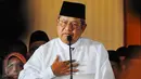 SBY menggelar jumpa pers menanggapi tudingan Antasari Azhar, Jakarta, Selasa (15/2). SBY mengingatkan agar penguasa tidak semena-mena dalam menggunakan kekuasaan karena akan ada hukuman dari Tuhan. (Liputan6.com/Angga Yuniar)