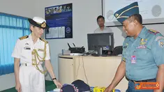 Citizen6, Surabaya: Kedatangan Atase Pertahanan Australia tersebut dalam rangka menyerahkan Labsa Kepada TNI AL yang ditandai dengan penekanan tombol. (Pengirim: Penkobangdikal). 