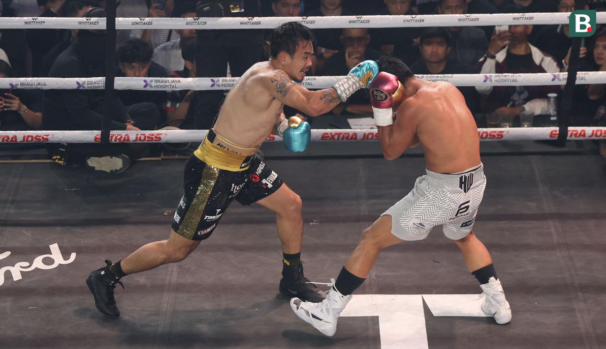 Rudy Golden Boy menang angka dengan skor 45-48, 39-47, dan 45-46. (Bola.com/M Iqbal Ichsan)