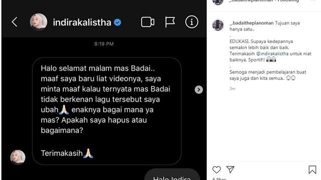 Indira Kalistha (Foto: Instagram/@_.badaithepianoman)