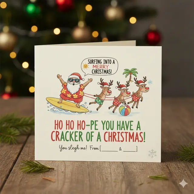 Contoh kartu ucapan natal (Foto: Gemini AI)