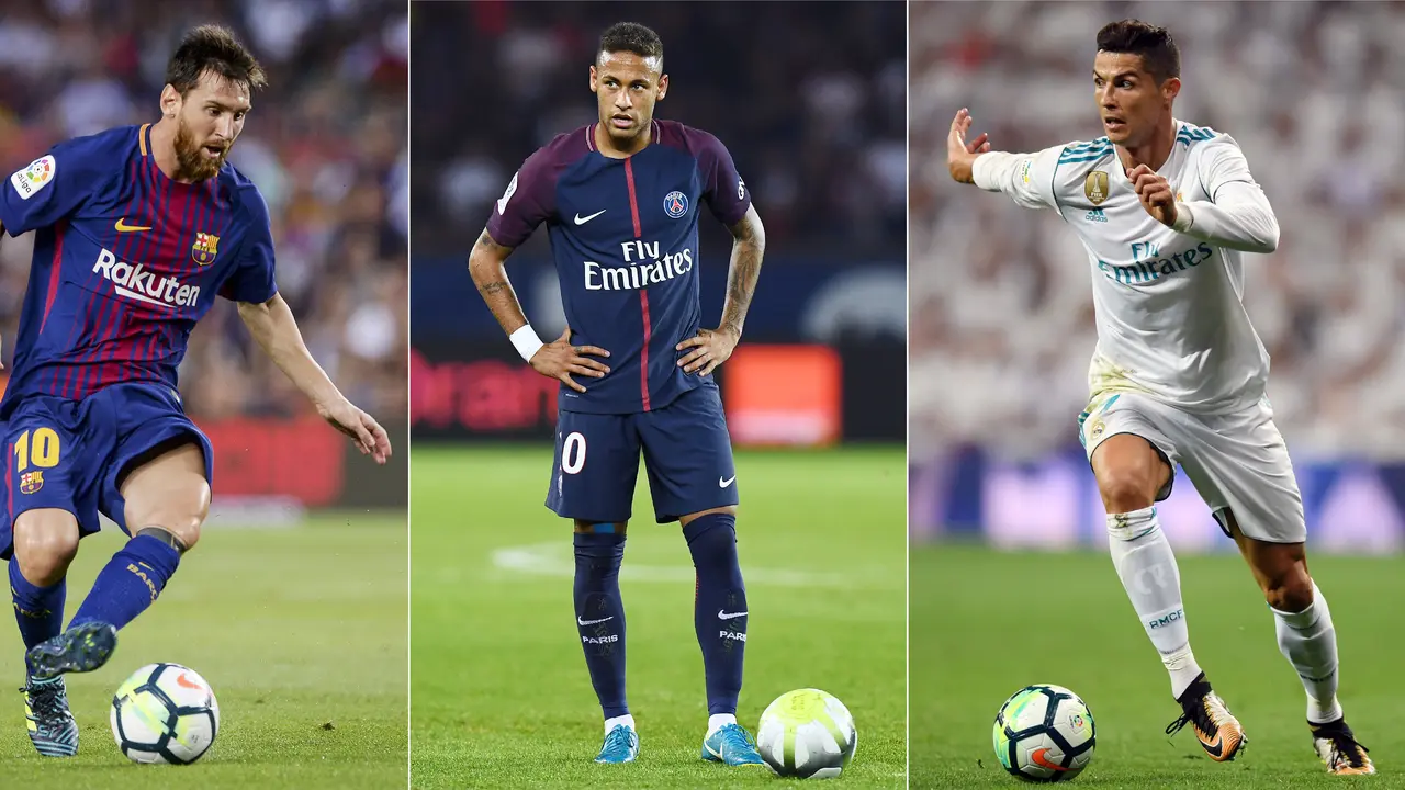 Lionel Messi, Neymar, dan Cristiano Ronaldo