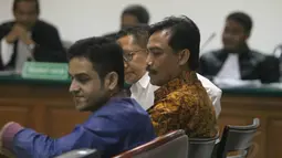 Tiga mantan petinggi kader Demokrat itu bersaksi terkait kasus Hambalang dengan terdakwa Teuku Bagus Muhammad Noor di Pengadilan Tipikor, Jakarta, Selasa (13/5/14).(Liputan6.com/Johan Tallo)