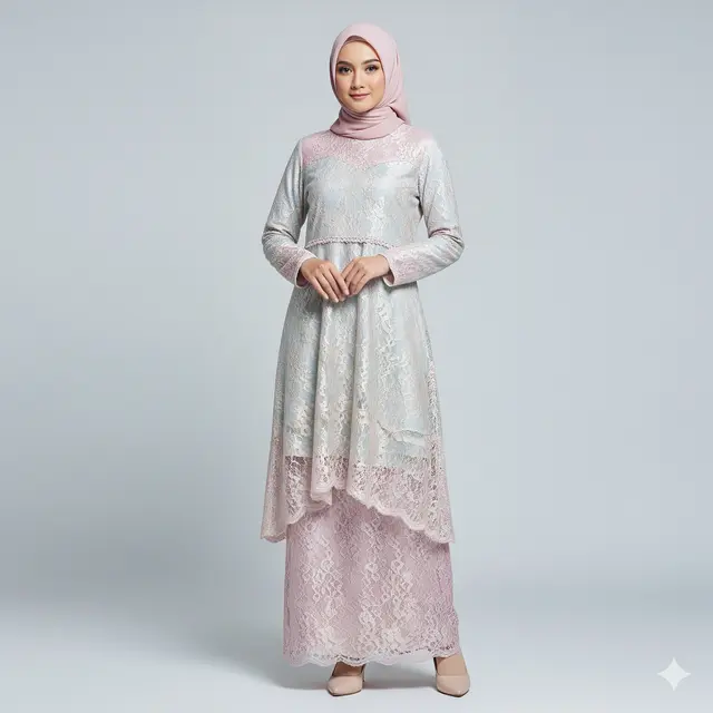 Model Gamis Syari Brokat Kombinasi Satin Pilihan Terbaik. Gemini
