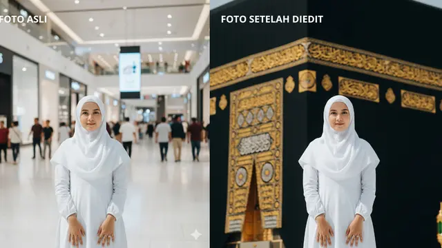 AI Gemini buat Foto Depan Kabah (Foto: Gemini)