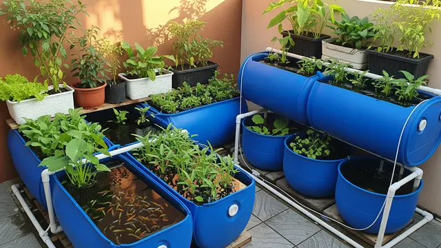 Model Kebun Sayur Dekat Kolam Ikan yang Hemat Ruang