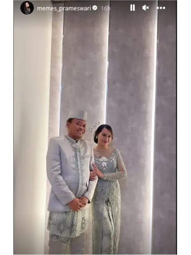 6 Potret Sule dan Memes Prameswari Pamer Pakai Baju Pengantin, Tampil Serasi