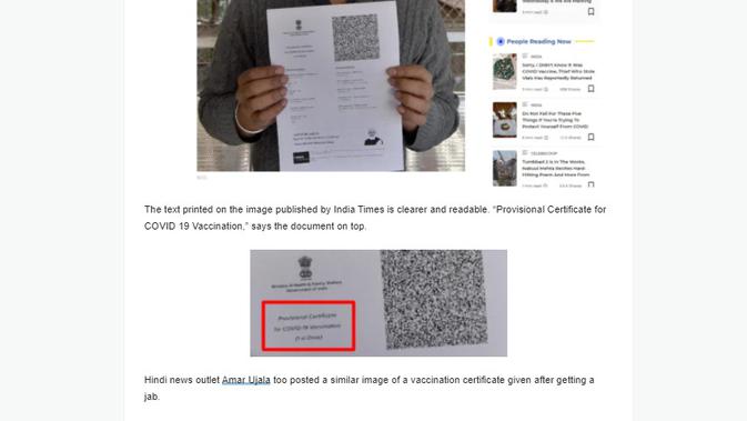 Cek Fakta Liputan6.com menelusuri klaim foto PM Modi pada sertifikat kematian India