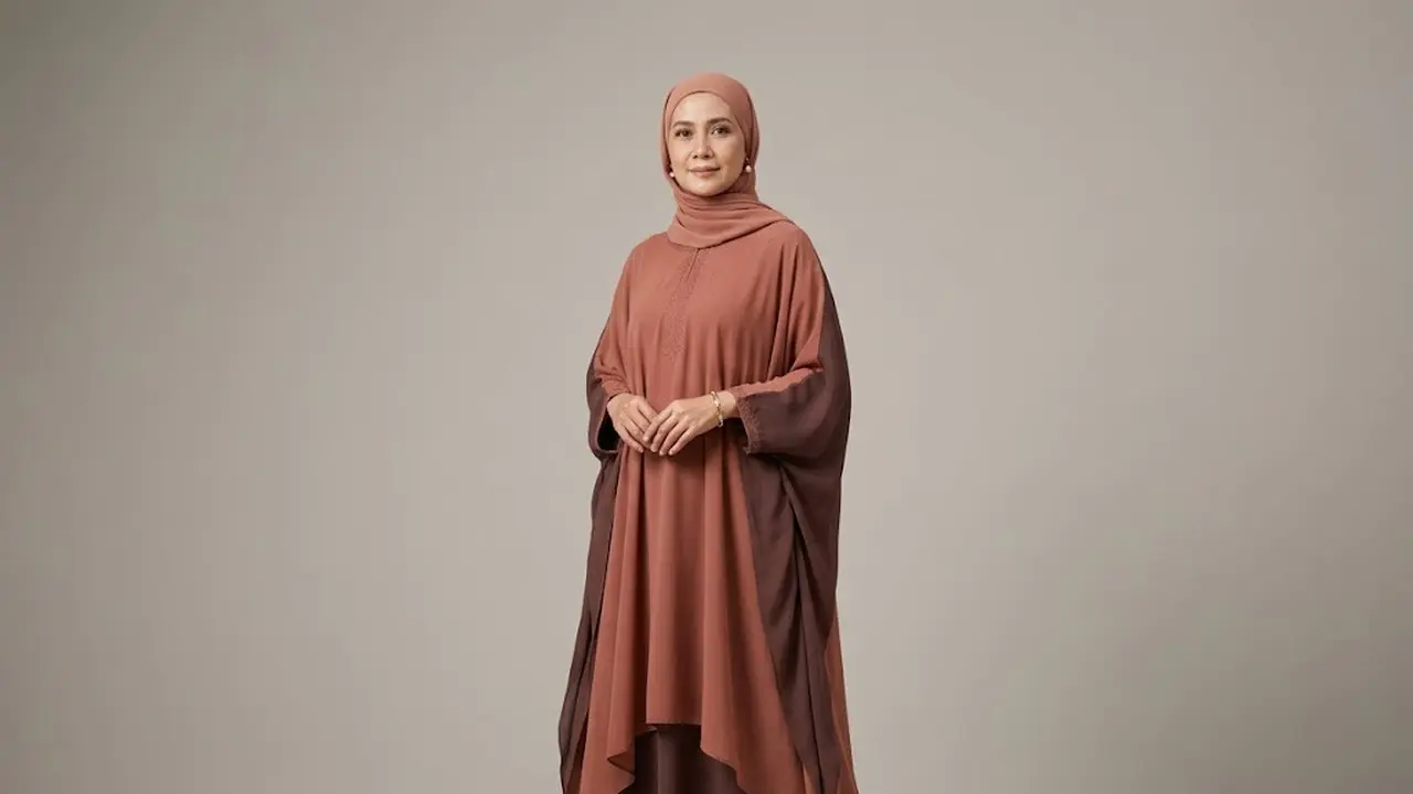 Model gamis longgar untuk ibu 50-an yang nyaman dipakai saat Maulid Nabi 2026