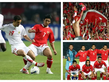 Timnas Indonesia terakhir kali tampil di Piala Asia yaitu pada tahun 2007, sebelum berhasil lolos ke Piala Asia 2023. Skuad Garuda dipastikan mendapatkan tiket ke putaran final melalui statusnya sebagai tuan rumah bersama Malaysia, Thailand, dan Vietnam. (Kolase foto: AFP/Adek Berry)