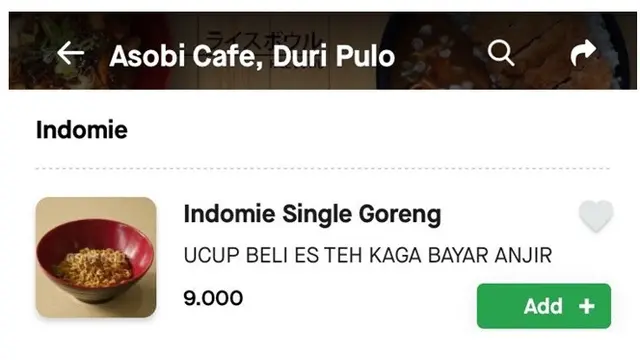 Antimainstream, 6 Deskripsi Menu Makanan di Aplikasi Online Ini Bikin Ngakak