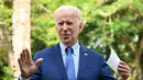 <p>Presiden AS Joe Biden berbicara tentang situasi Polandia setelah pertemuan dengan para pemimpin G7 dan Eropa di sela-sela KTT G20 di Nusa Dua, Bali, Rabu (16/11/2022). (Photo by SAUL LOEB / AFP)</p>