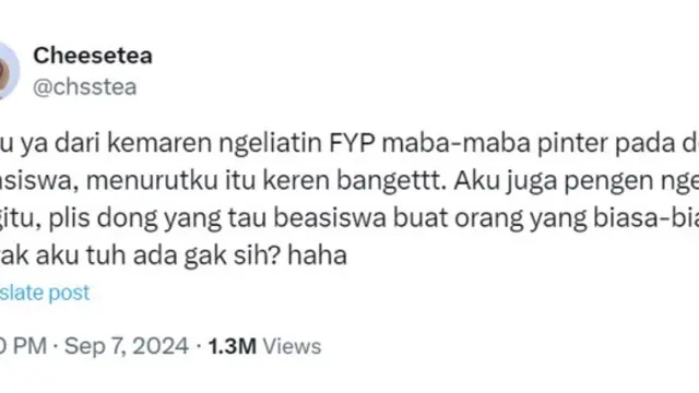 Sempat Viral, Mahasiswa di Indonesia Dihebohkan Beasiswa yang Bermodalkan Hidup Hemat