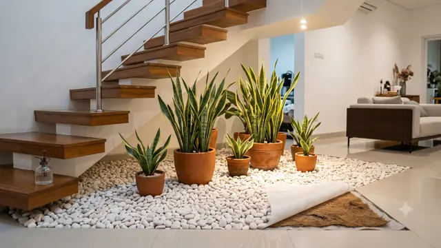 Taman Kering di Dalam Rumah Minimalis