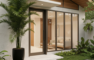 8 Model Rumah Kecil Tapi Luas dengan Tanaman Daun Panjang di Sudut Rumah, Asri dan Nyaman untuk Hunian Modern (Foto: Gemini AI)